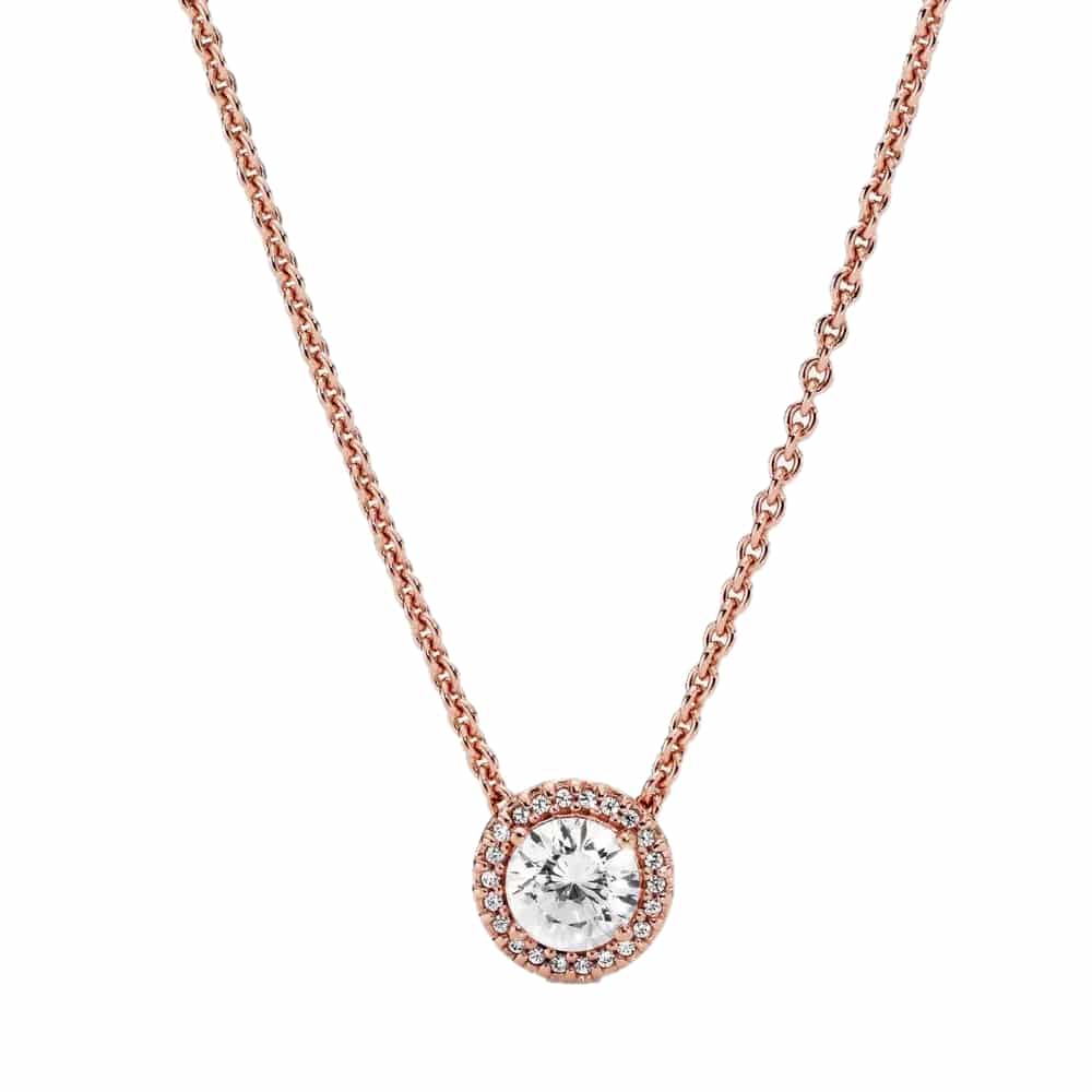Round Sparkling Rosegold Necklace – Ritz & Ron