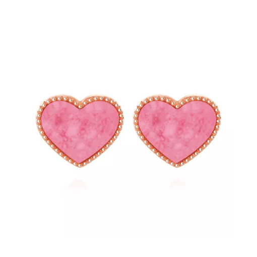 Rose gold pink earrings